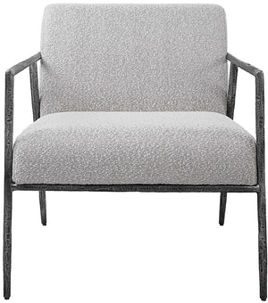 Uttermost Brisbane Distressed Charcoal/Ivory Accent Chair