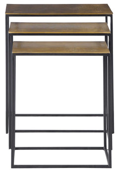 Uttermost Coreene 3-Piece Gold Nesting Tables