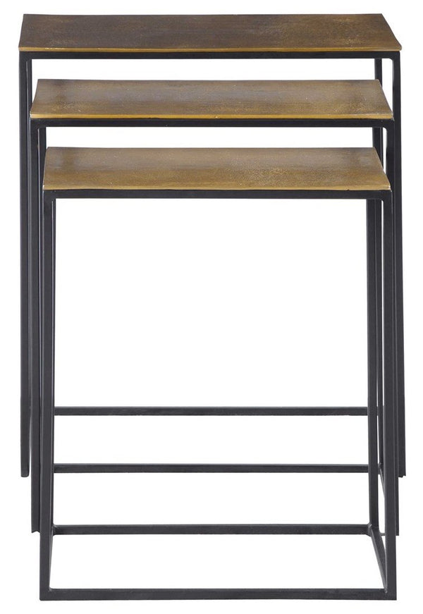 Uttermost Coreene 3-Piece Gold Nesting Tables