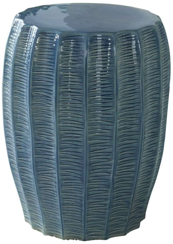 Uttermost Harbor Aque Blue Outdoor Garden Stool