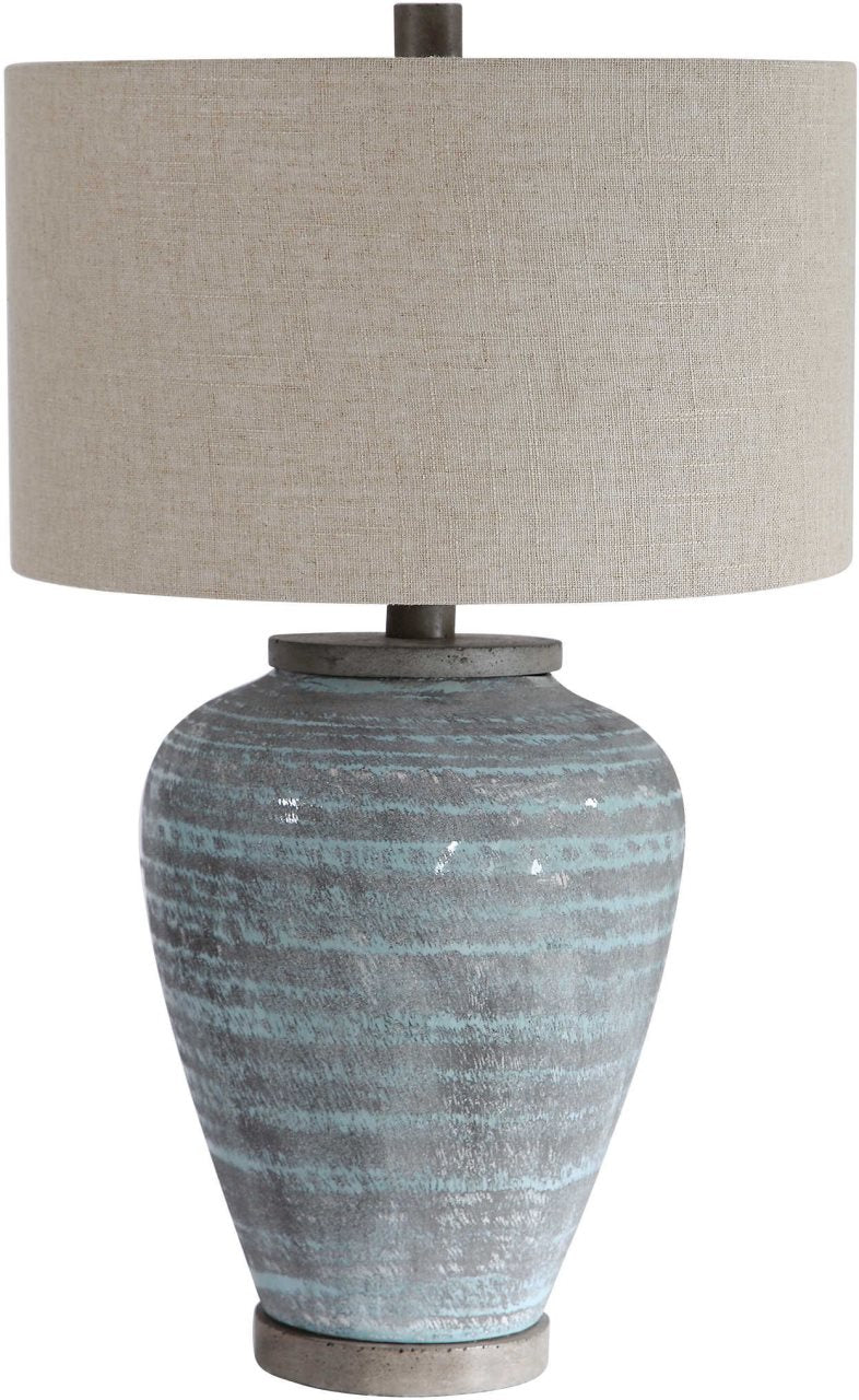 Uttermost Pelia Light Aqua Table Lamp