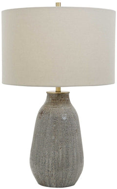 Uttermost Monacan Gray Textured Table Lamp