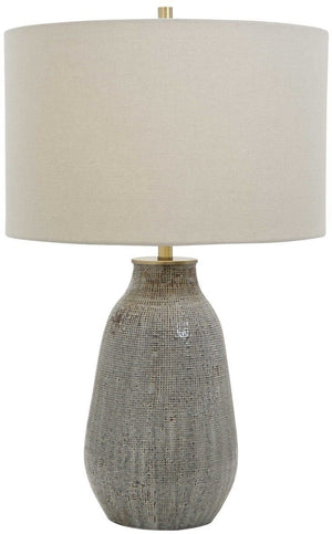 Uttermost Monacan Gray Textured Table Lamp