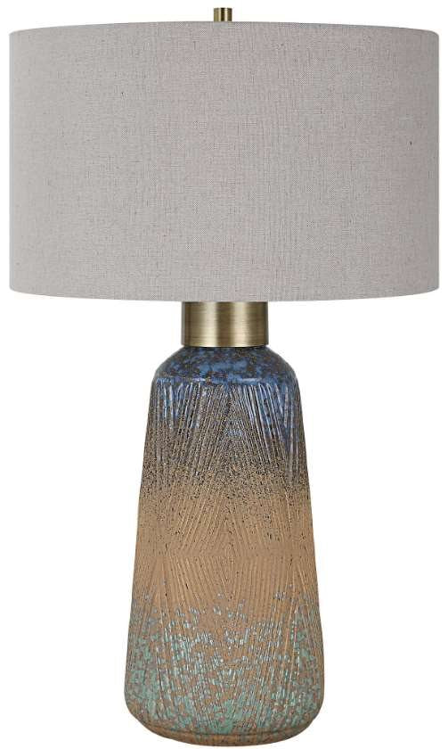 Uttermost Western Sky Blue-Green/Gold/Indigo/Light Gray Table Lamp