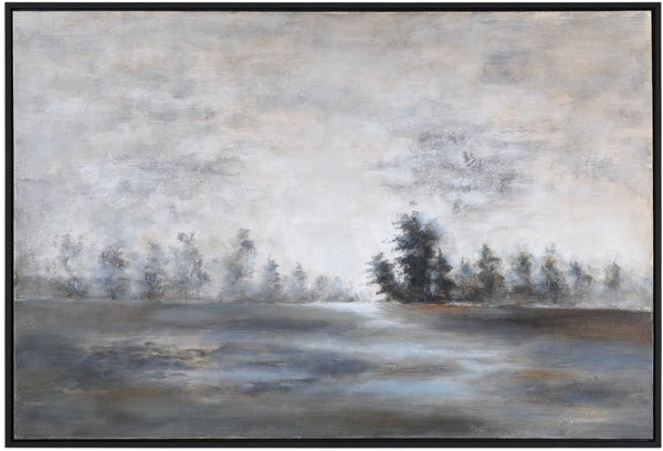 Uttermost Evening Mist Gray Landscape Wall Art