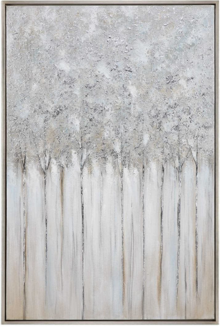 Uttermost Strength in Numbers Gray Abstract Wall Art