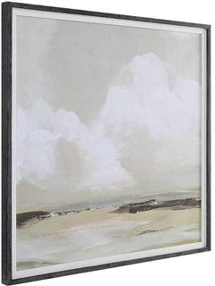Uttermost Soft Clouds White Framed Print