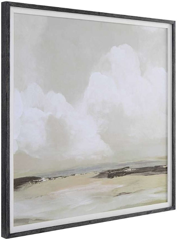 Uttermost Soft Clouds White Framed Print