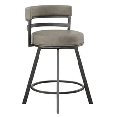 Steve Silver Gene 24-Inch Counter-Height Stool In Pebble Finish