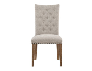 Steve Silver Riverdale Oatmeal Upholstered Side Chair In Driftwood Finish