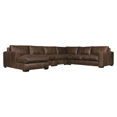Bernhardt Dawkins 5-Piece Leather Sectional