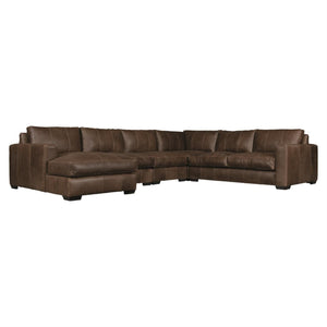 Bernhardt Dawkins 5-Piece Leather Sectional