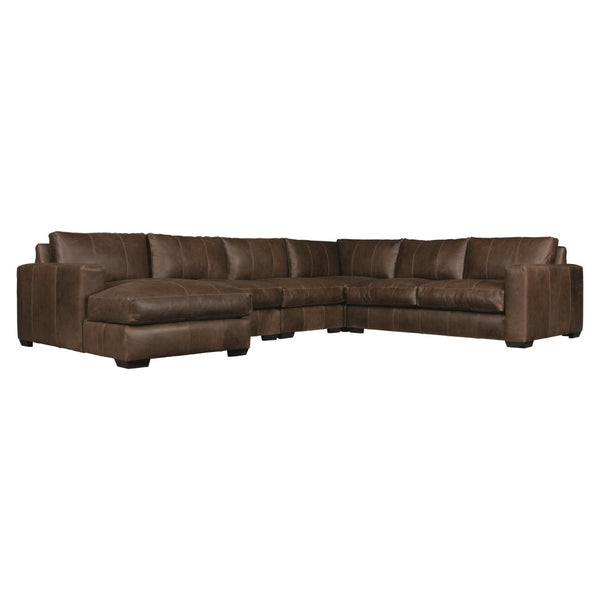 Bernhardt Dawkins 5-Piece Leather Sectional