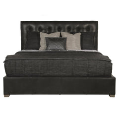 Bernhardt Avery Leather Panel Bed Queen