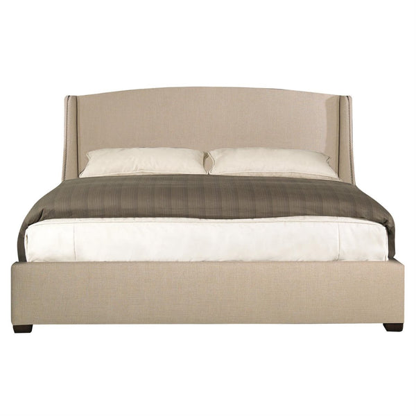 Bernhardt Cooper Fabric Shelter Bed Extended California King with Espresso Feet