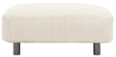 Bernhardt Avanni Outdoor Ottoman with Matte Black Legs