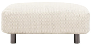 Bernhardt Avanni Outdoor Ottoman with Matte Black Legs