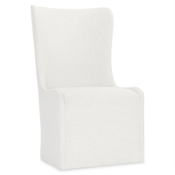 Bernhardt Albion White Oak Solid Chair with White Full Slipcover
