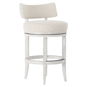 Bernhardt Hirsch Wire Brushed Fabric Counter Stool