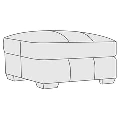 Bernhardt Dawkins White Leather Ottoman