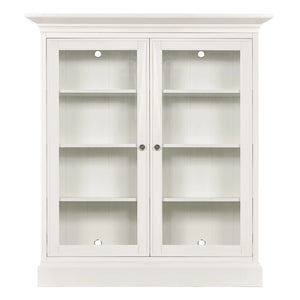 Hammary Structures Pure White Double Mid-Height Display Cabinet