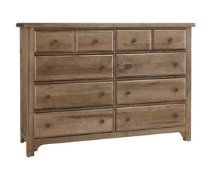 Vaughan-Bassett Cool Farmhouse Natural 8-Drawer Dresser