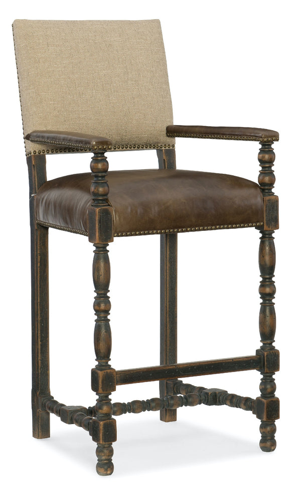 Hooker Furniture Comfort Leather Barstool