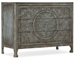 Hooker Furniture La Grange Lockhart Bluebonnet Soft Blue 3-Drawer Accent Chest