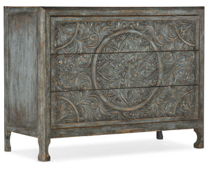 Hooker Furniture La Grange Lockhart Bluebonnet Soft Blue 3-Drawer Accent Chest
