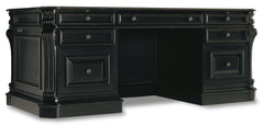 Hooker Furniture Telluride 76 Inch Executive Desk with Leather Panels