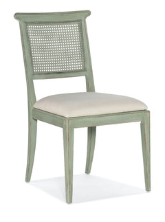 Hooker Furniture Charleston Upholstered Seat Verdigris Green Side Chair
