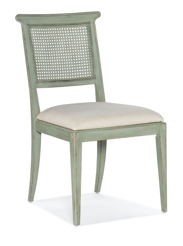 Hooker Furniture Charleston Upholstered Seat Verdigris Green Side Chair