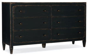 Hooker Furniture Ciao Bella 6-Drawer Dresser Black