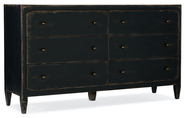 Hooker Furniture Ciao Bella 6-Drawer Dresser Black