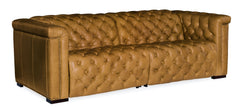 Hooker Furniture Savion Saddlebag Coin Leather Sofa with Power Reclining Power Headrest
