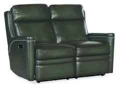 Hooker Furniture Hamilton Sarzana Portal Leather Power Leather Loveseat with Power Headrest