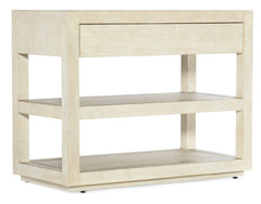 Hooker Furniture Cascade One Drawer Lacquered Burlap Finish Nightstand