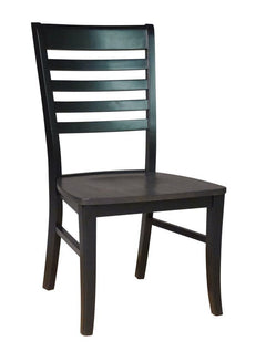 John Thomas Cosmopolitan Wood Roma Dining Chair in Coal & Black