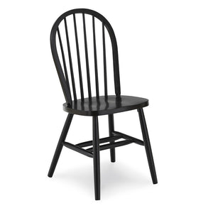 John Thomas Dining Essentials Windsor Wood Dining Chair in Black