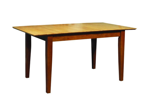 John Thomas Dining Essentials 32 Inch X 48 Inch Extension Table Top with 36 Inch Shaker Legs in Cinnamon/Espresso
