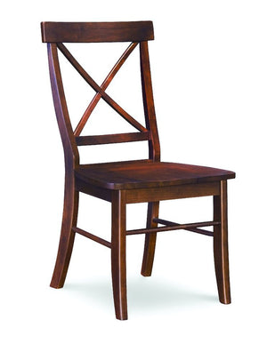 John Thomas Dining Essentials X-Back Wood Dining Chair in Espresso