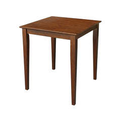 John Thomas Dining Essentials 30 Inch Square Table Top with 36 Inch Shaker Legs in Espresso