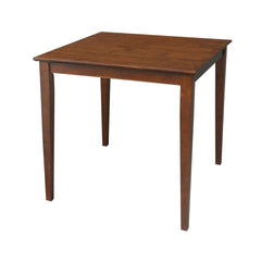 John Thomas Dining Essentials 36 Inch Square Table Top with 36 Inch Shaker Legs in Espresso
