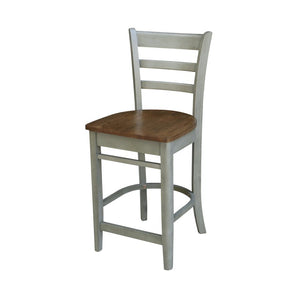 John Thomas Dining Essentials Emily Wood Stool in Hickory & Stone