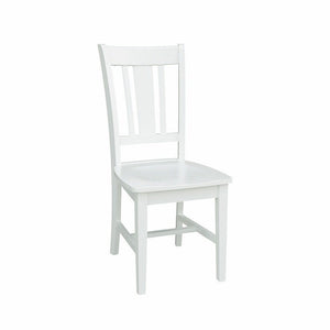 John Thomas Dining Essentials San Remo Wood Dining Chair in Pure White
