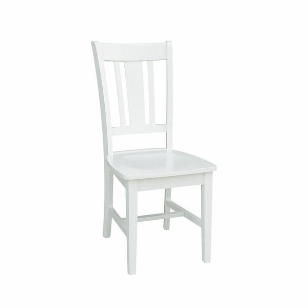 John Thomas Dining Essentials San Remo Wood Dining Chair in Pure White