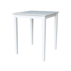 John Thomas Dining Essentials 30 Inch Square Table with 36 Inch Shaker Legs