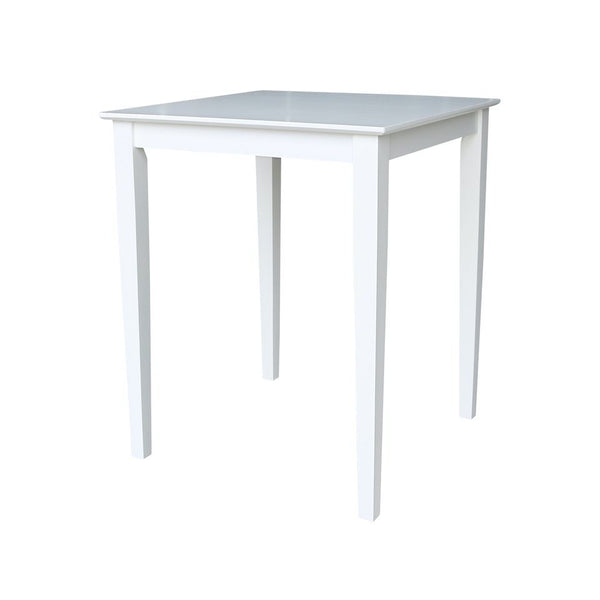 John Thomas Dining Essentials 30 Inch Square Table with 36 Inch Shaker Legs