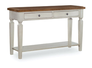 John Thomas Vista Sofa Table in Hickory & Shell