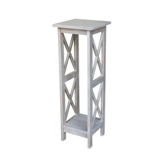 John Thomas 36 Inch X-Side Plant Stand in Taupe Gray
